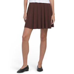 SANDRO Marron Purple Pleated Skirt